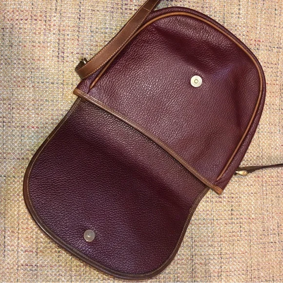 GUCCI PLUS Wine Red Tumbled Leather Crossbody Messenger Shoulder Bag VINTAGE